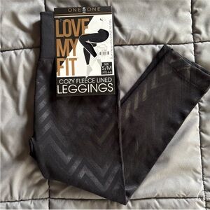 NWT One 5 One Black Fleece Lined Leggings